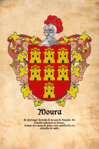 Escudo heráldico del apellido MOURA