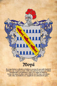 Escudo heráldico del apellido MOYA