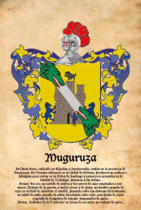 Escudo heráldico del apellido MUGURUZA