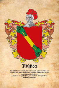 Escudo heráldico del apellido MUJICA