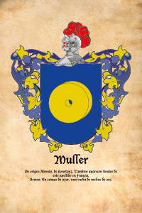 Escudo heráldico del apellido MULLER