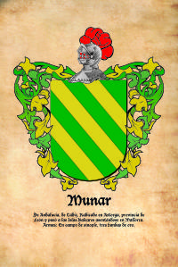 Escudo heráldico del apellido MUNAR