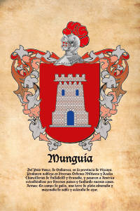 Escudo heráldico del apellido MUNGUIA