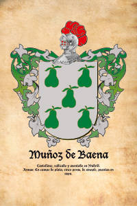 Escudo heráldico del apellido Muñoz de Baena