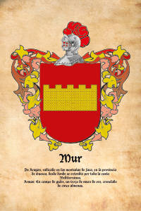 Escudo heráldico del apellido MUR
