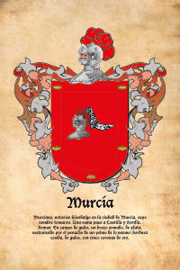 Escudo heráldico del apellido MURCIA