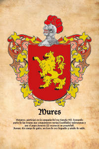 Escudo heráldico del apellido MURES