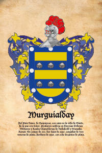 Escudo heráldico del apellido MURGUIALDAY