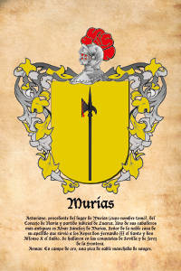 Escudo heráldico del apellido MURIAS
