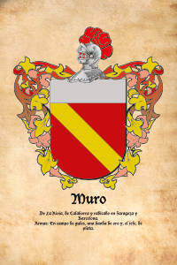Escudo heráldico del apellido MURO