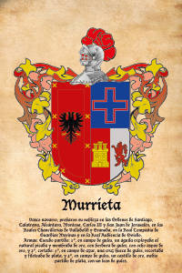 Escudo heráldico del apellido MURRIETA