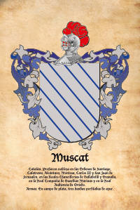 Escudo heráldico del apellido MUSCAT