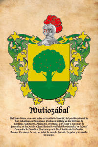 Escudo heráldico del apellido MUTIOZABAL