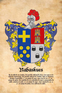 Escudo heráldico del apellido NABASKUES