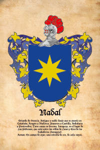 Escudo heráldico del apellido NADAL
