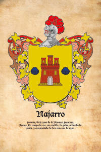 Escudo heráldico del apellido NAJARRO