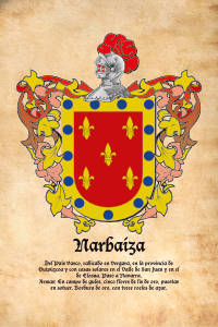 Escudo heráldico del apellido NARBAIZA