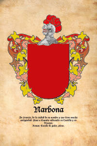Escudo heráldico del apellido NARBONA
