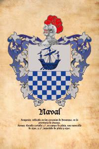 Escudo heráldico del apellido NAVAL