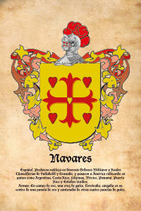 Escudo heráldico del apellido NAVARES