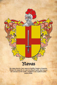 Escudo heráldico del apellido NAVAS