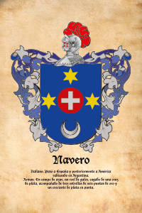 Escudo heráldico del apellido NAVERO