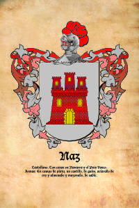 Escudo heráldico del apellido NAZ