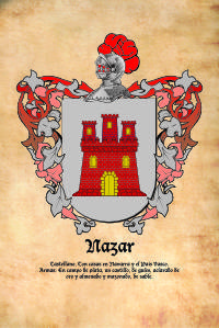 Escudo heráldico del apellido NAZAR