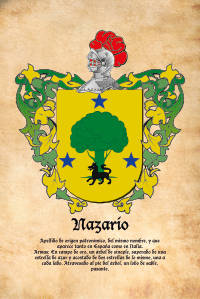 Escudo heráldico del apellido NAZARIO