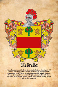 Escudo heráldico del apellido NEBREDA