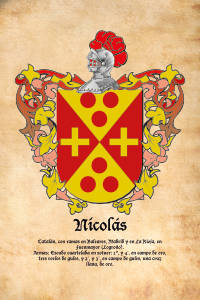 Escudo heráldico del apellido NICOLAS