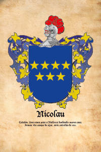 Escudo heráldico del apellido NICOLAU
