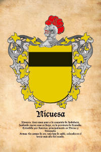 Escudo heráldico del apellido NICUESA