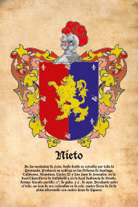 Escudo heráldico del apellido NIETO