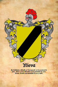 Escudo heráldico del apellido NIEVA