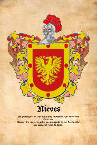 Escudo heráldico del apellido NIEVES