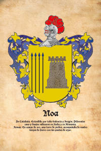 Escudo heráldico del apellido NOA
