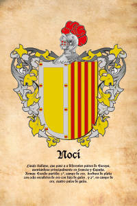 Escudo heráldico del apellido Noci
