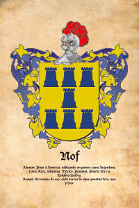 Escudo heráldico del apellido NOF