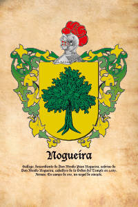 Escudo heráldico del apellido NOGUEIRA
