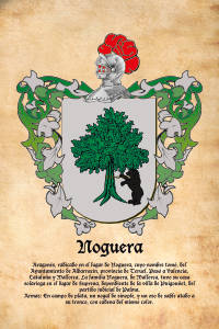 Escudo heráldico del apellido NOGUERA