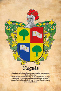 Escudo heráldico del apellido NOGUES