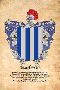 Escudo heráldico del apellido NORBERTO