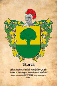 Escudo heráldico del apellido NORES