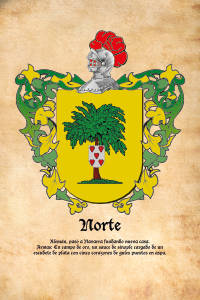 Escudo heráldico del apellido NORTE