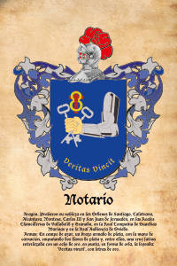 Escudo heráldico del apellido NOTARIO