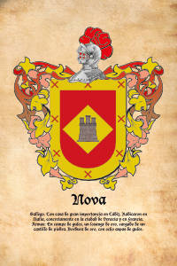 Escudo heráldico del apellido NOVA