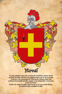 Escudo heráldico del apellido NOVAL
