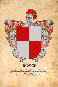 Escudo heráldico del apellido NOVAS