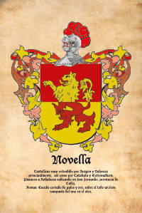 Escudo heráldico del apellido Novella
